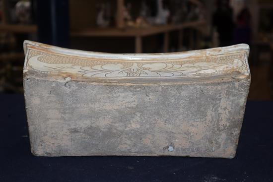 A Chinese Cizhou type pillow length 28cm